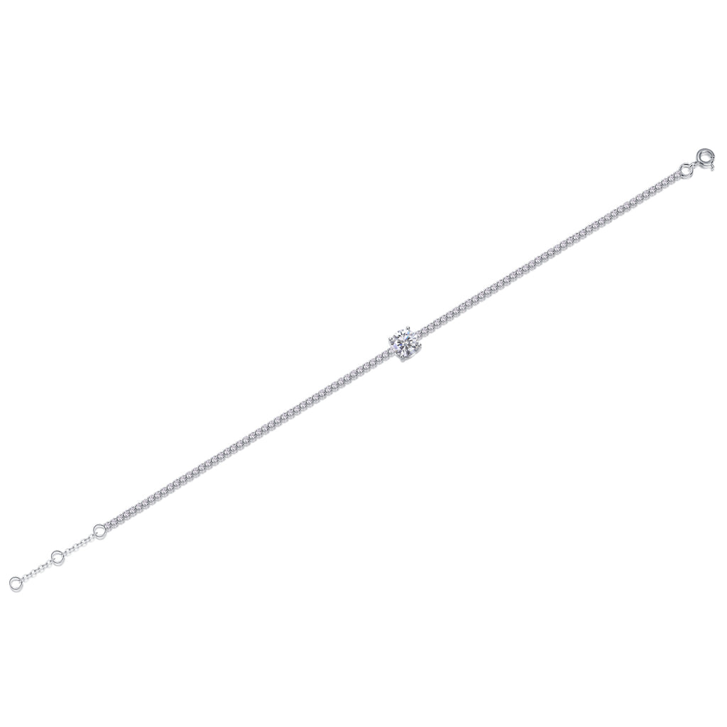 Bracelet Tennis Flower Moissanite VVS – S925
