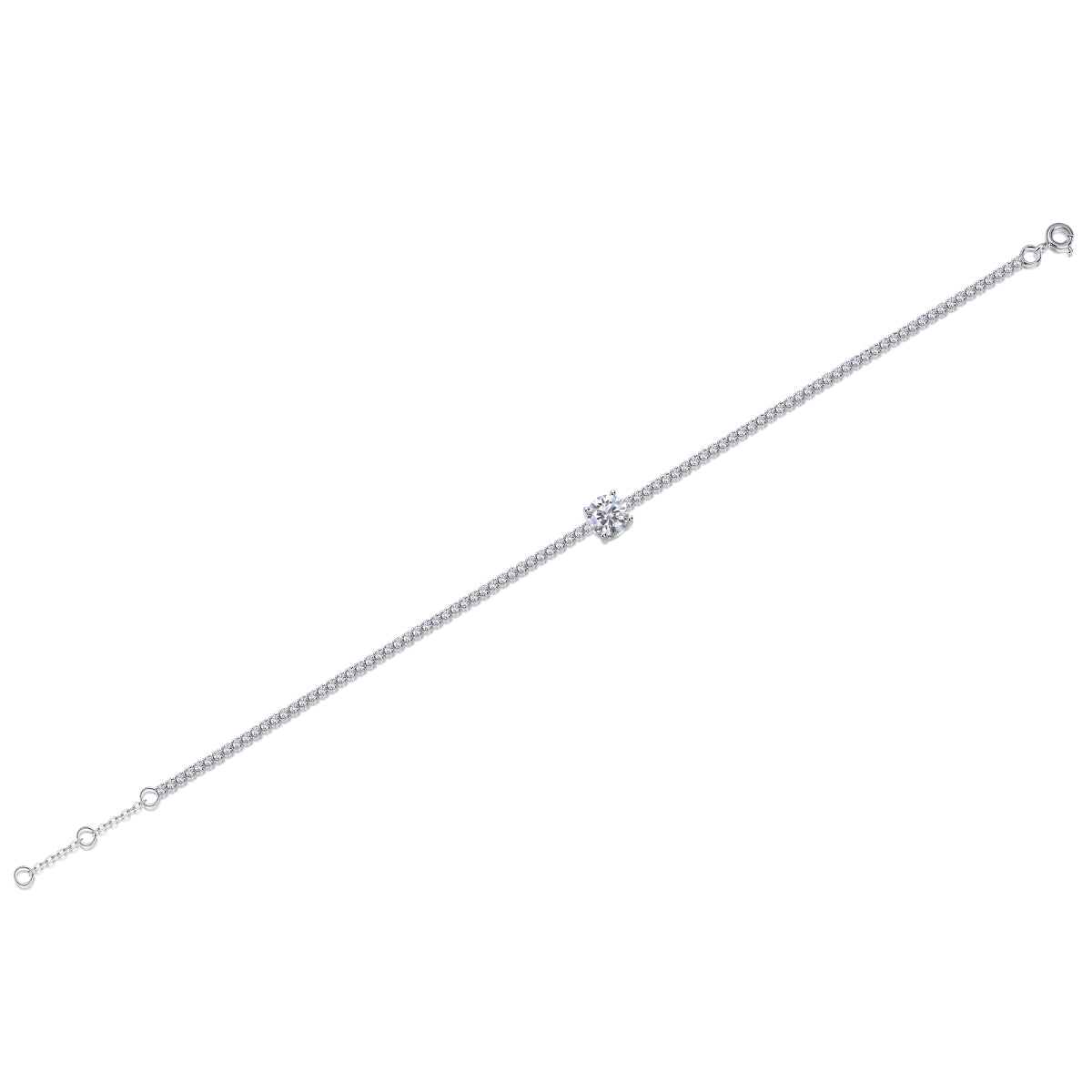 Bracelet Tennis Flower Moissanite VVS – S925