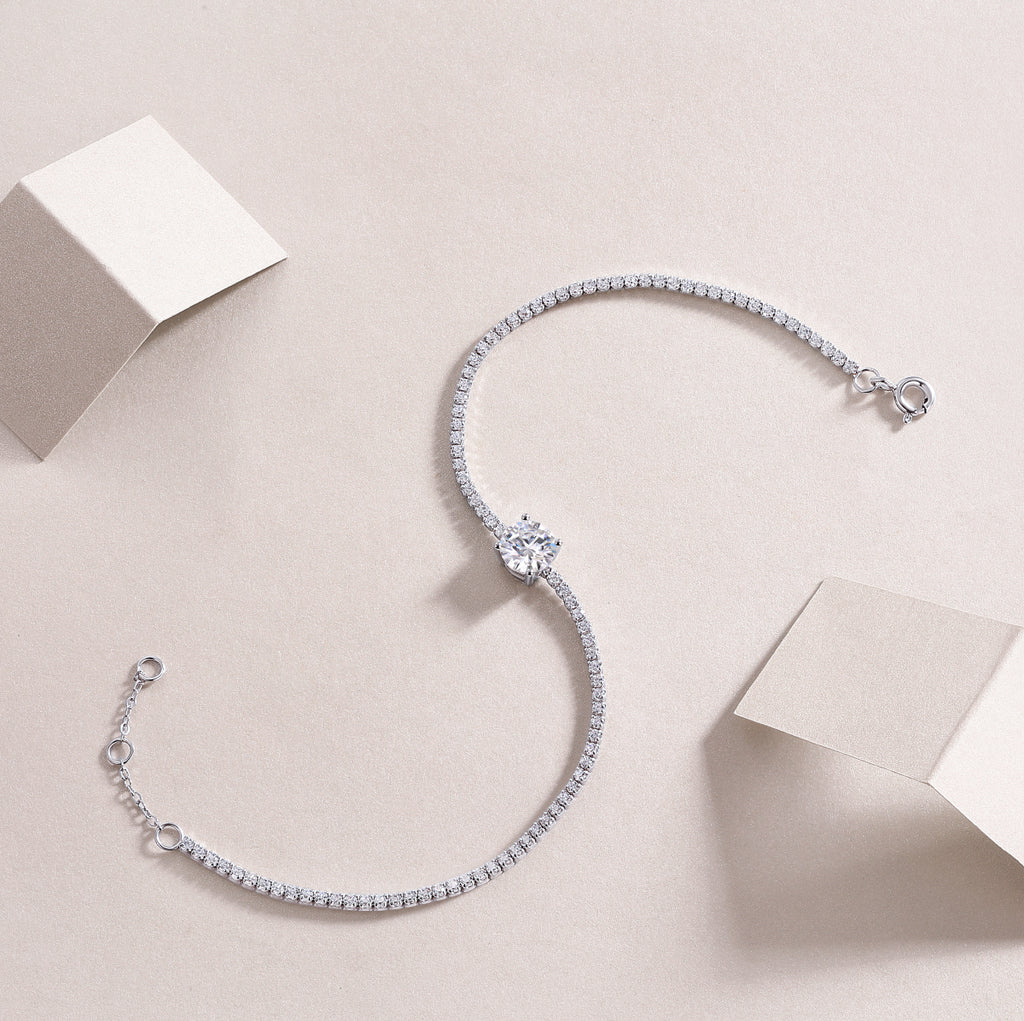 Bracelet Tennis Flower Moissanite VVS – S925
