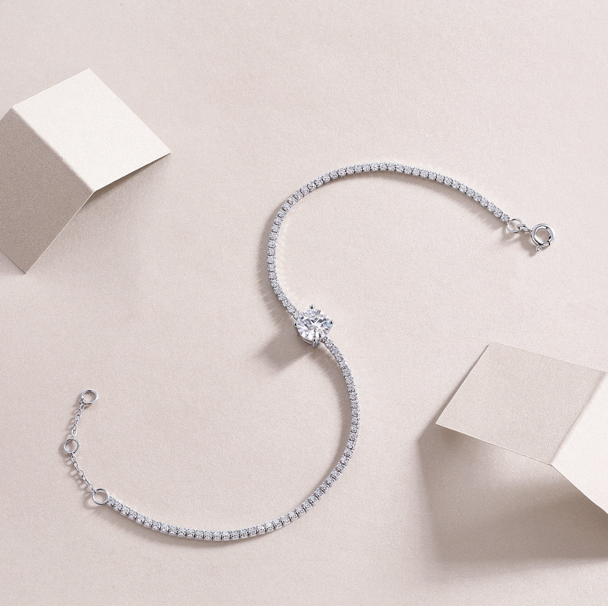 Bracelet Tennis Flower Moissanite VVS – S925