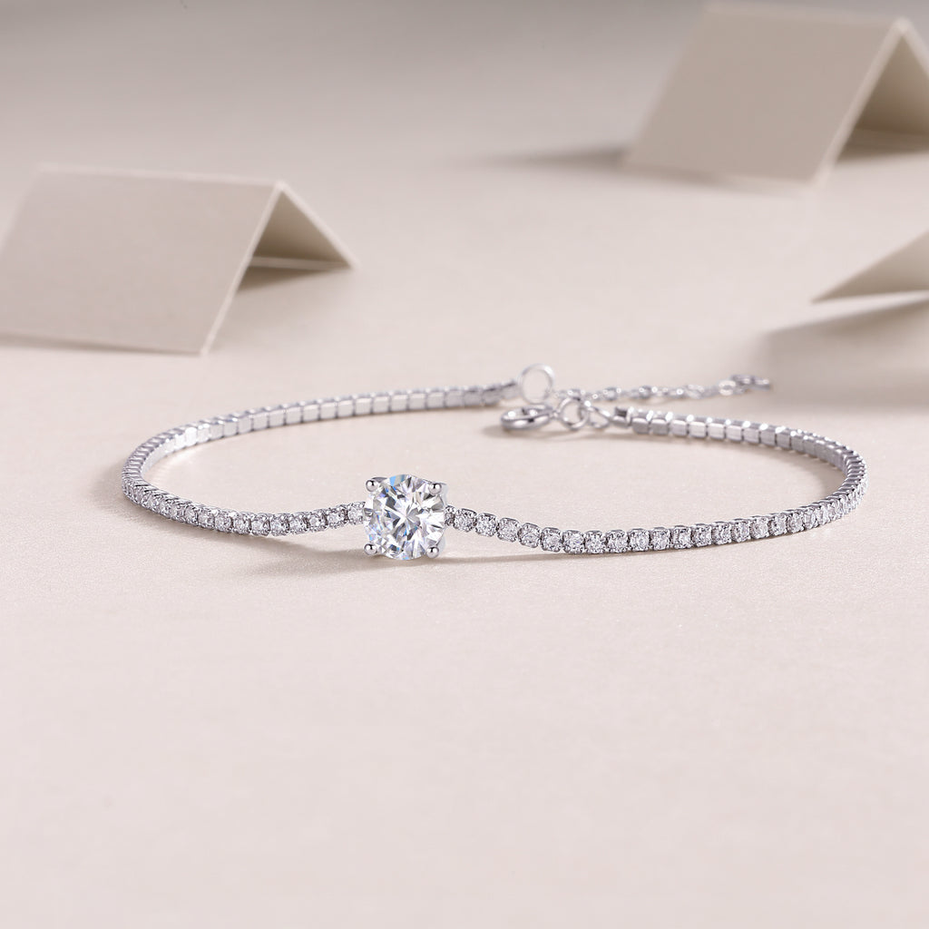 Bracelet Tennis Flower Moissanite VVS – S925