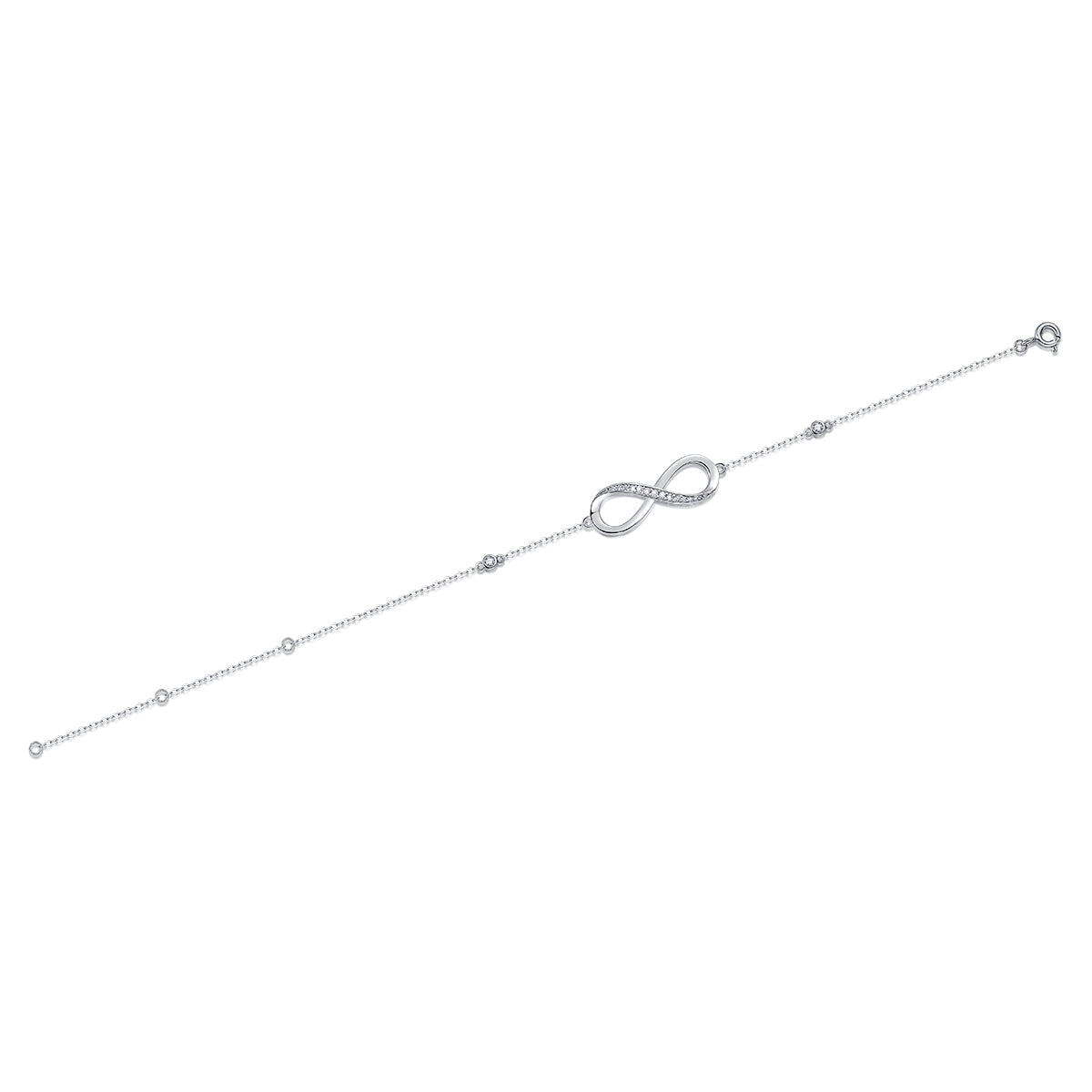 Bracelet Infinity Pavé Moissanite VVS – S925