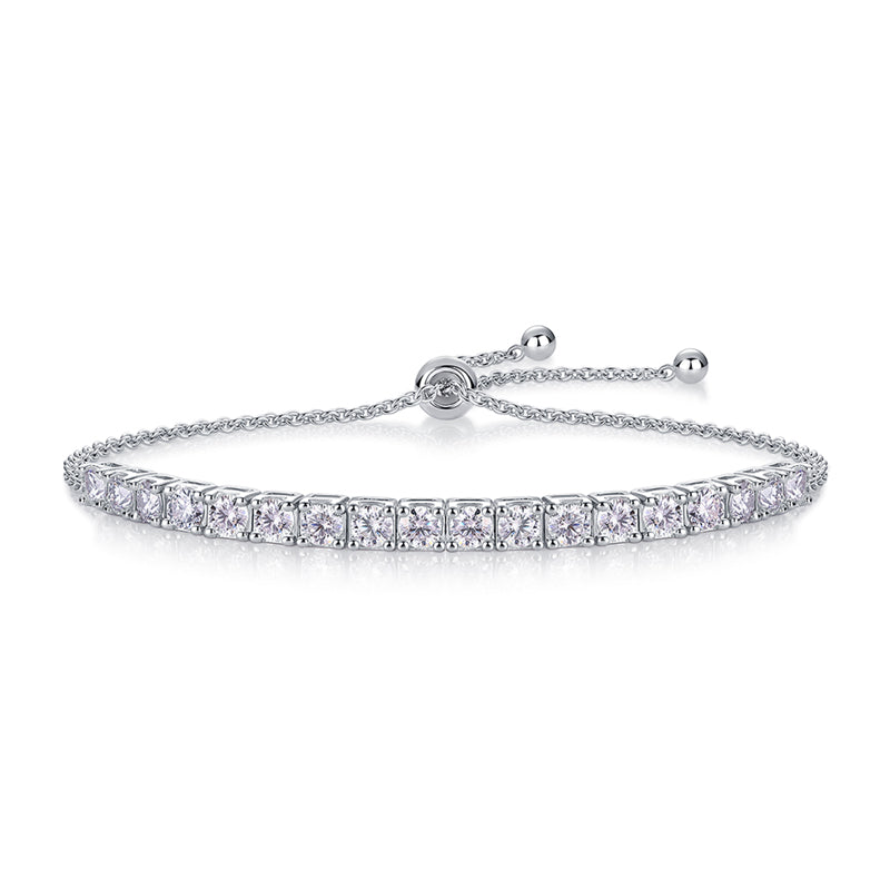 Bracelet Adjustable Tennis Moissanite VVS – S925