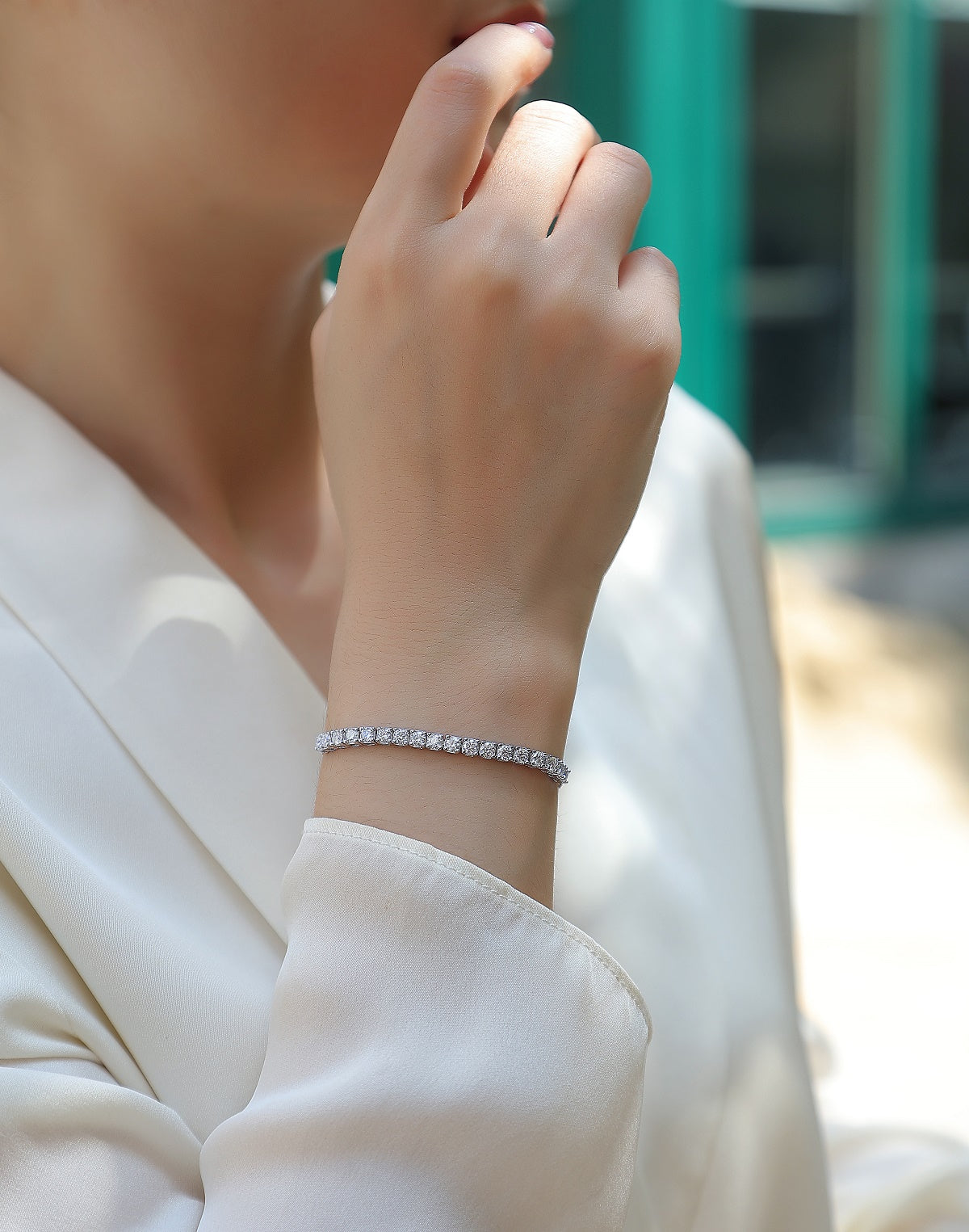Bracelet Adjustable Tennis Moissanite VVS – S925