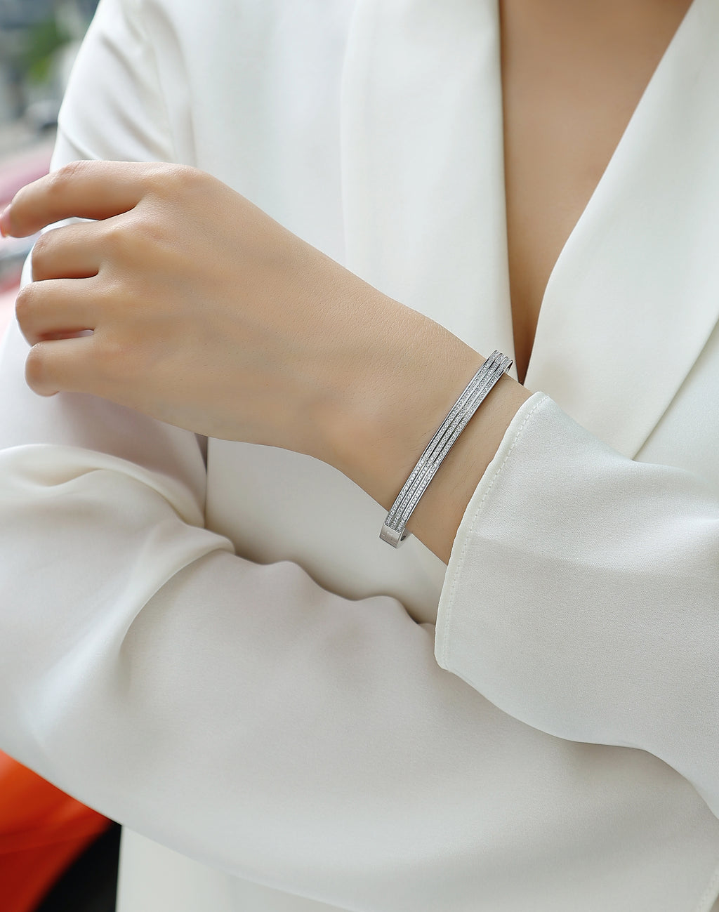 Bracelet Triple Row Pavé Moissanite VVS – S925