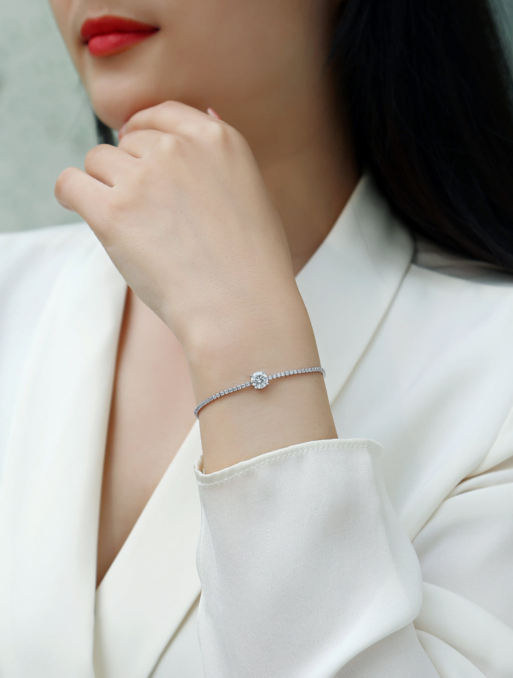 Bracelet Tennis Flower Moissanite VVS – S925