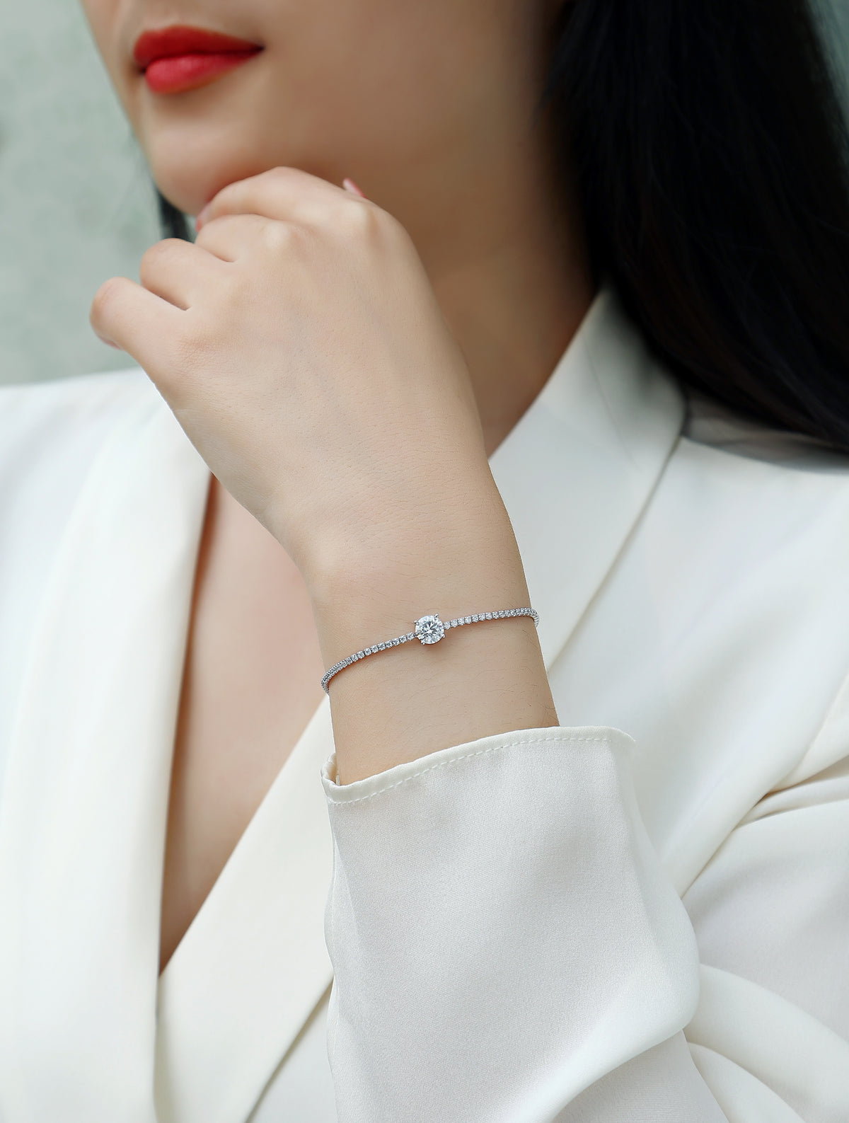 Bracelet Tennis Flower Moissanite VVS – S925