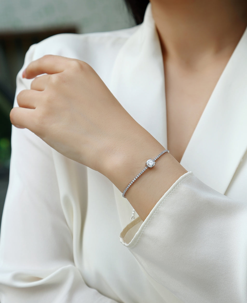 Bracelet Tennis Flower Moissanite VVS – S925