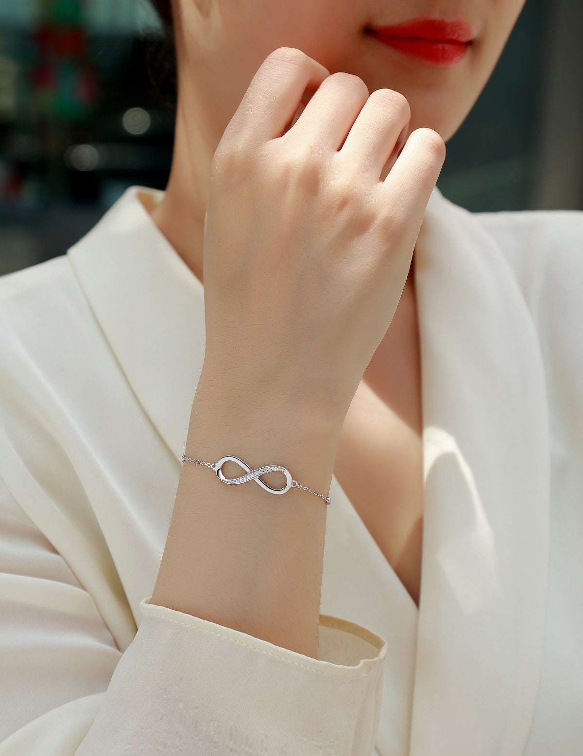 Bracelet Infinity Pavé Moissanite VVS – S925