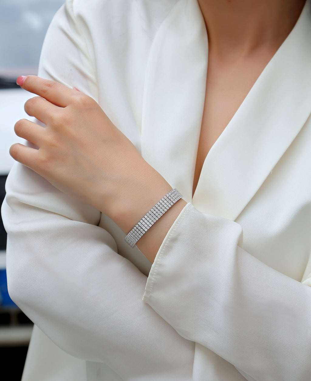 Bracelet Tennis Five Row Moissanite VVS – S925