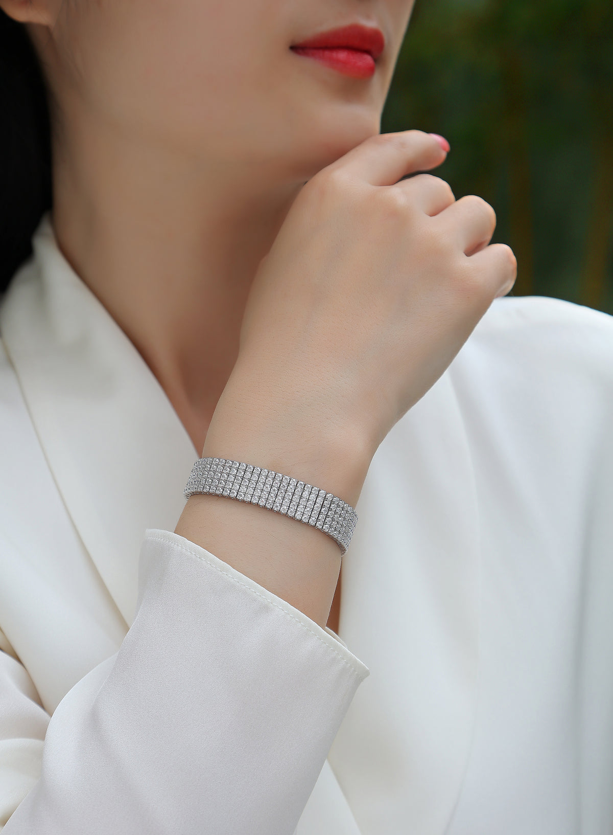 Bracelet Tennis Six Row Moissanite VVS – S925