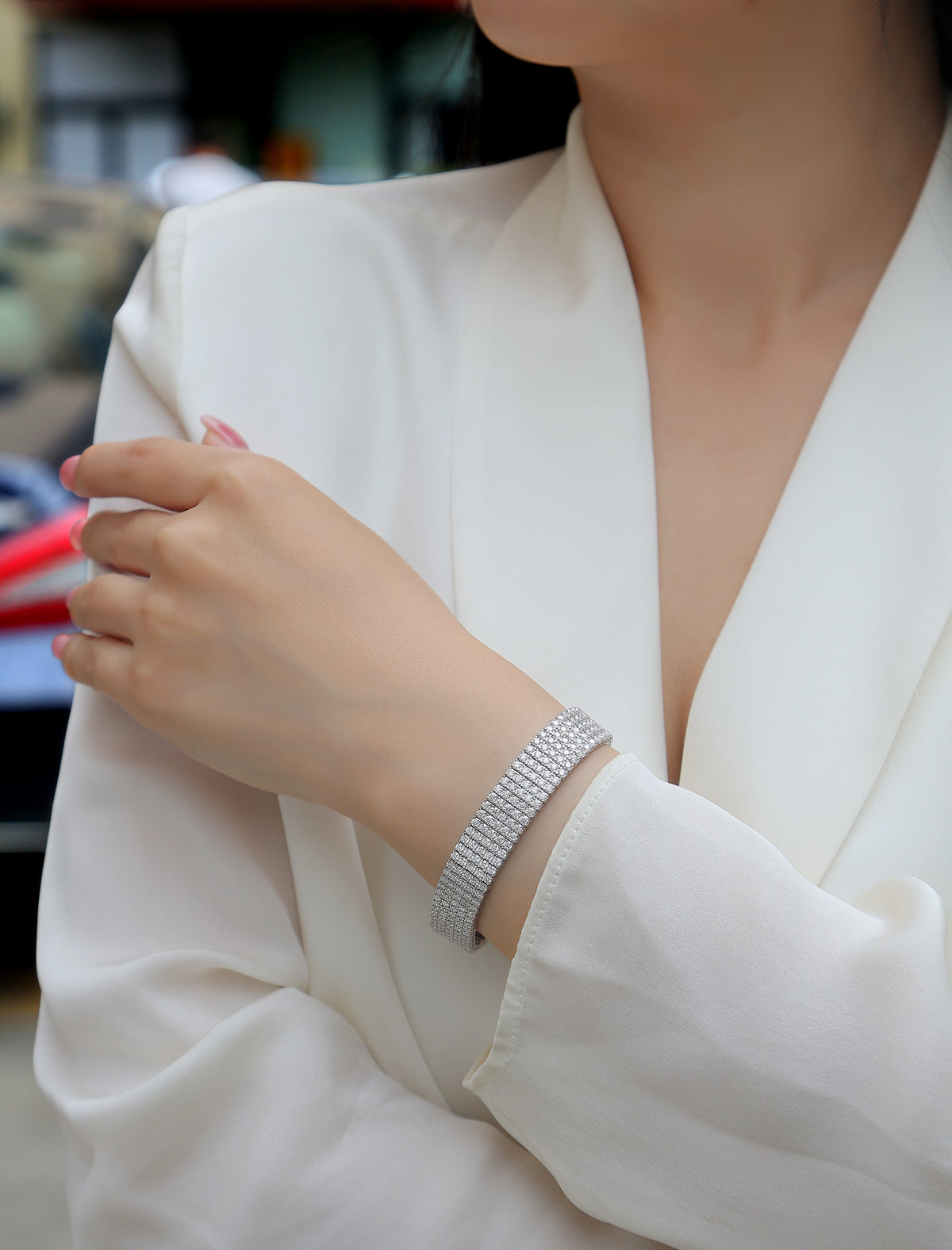 Bracelet Tennis Six Row Moissanite VVS – S925