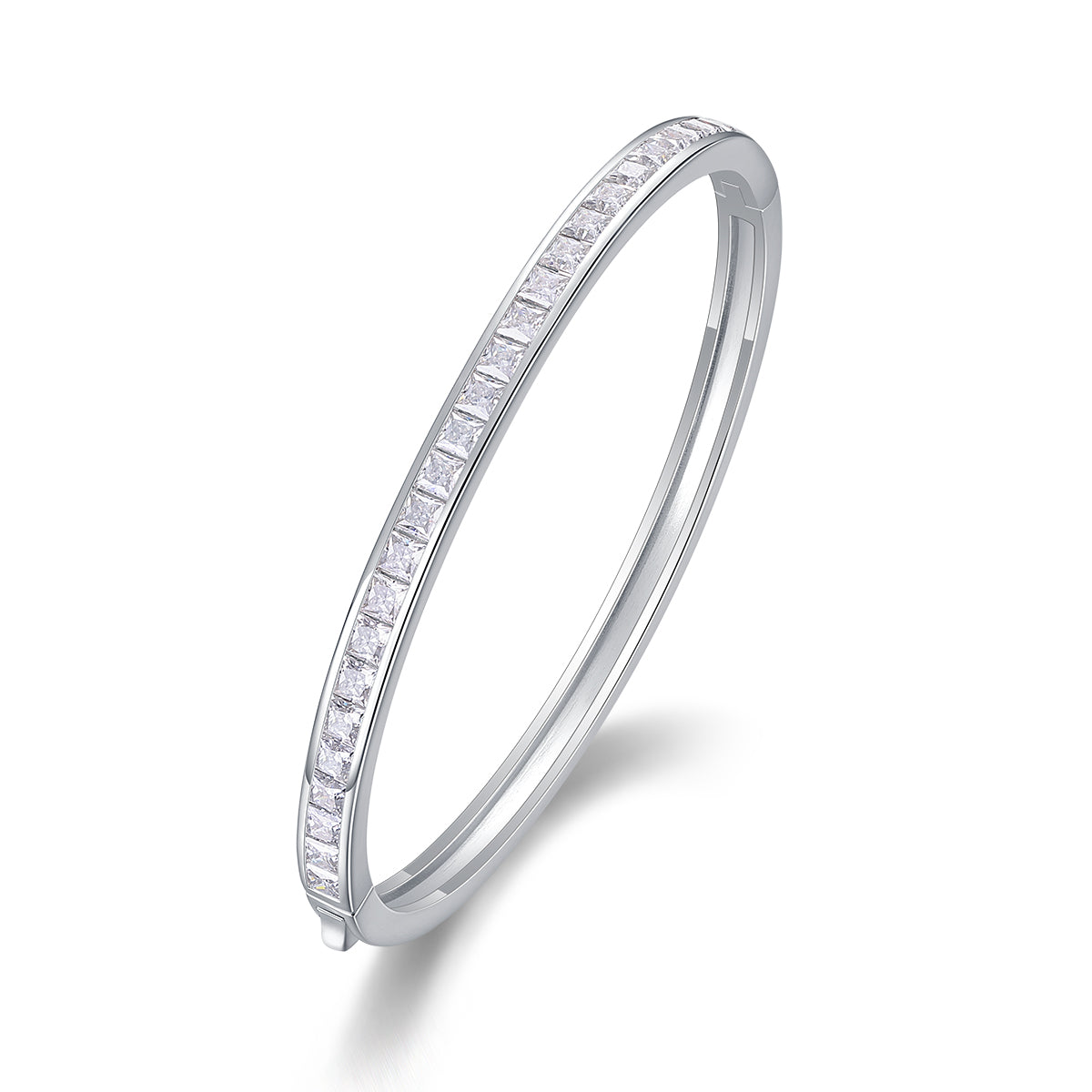 Bracelet Bangle Pavé Moissanite VVS – S925