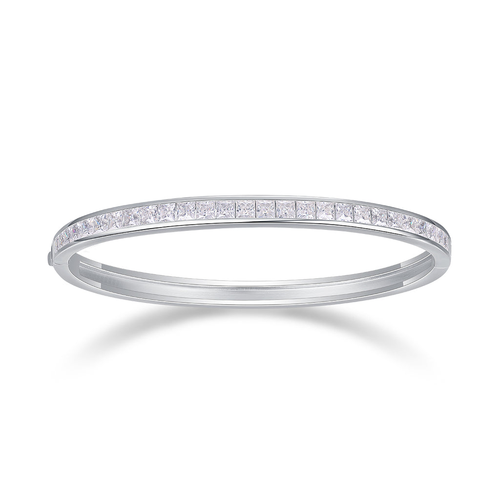 Bracelet Bangle Pavé Moissanite VVS – S925