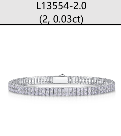 Bracelet Tennis Double Row Moissanite VVS – S925