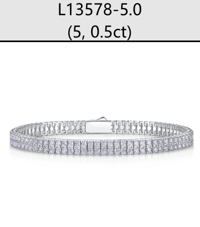 Bracelet Tennis Double Row Moissanite VVS – S925