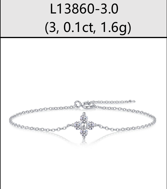 Bracelet Floral Moissanite VVS – S925