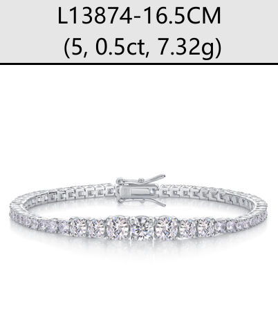 Bracelet Tennis Round Moissanite VVS – S925