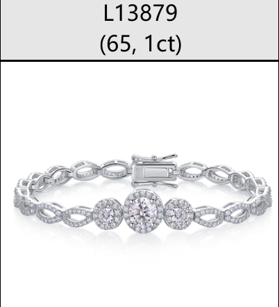 Bracelet Infinity Halo Moissanite VVS – S925