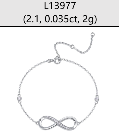 Bracelet Infinity Pavé Moissanite VVS – S925
