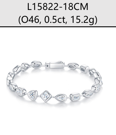 Bracelet Mixed Shape Moissanite VVS – S925