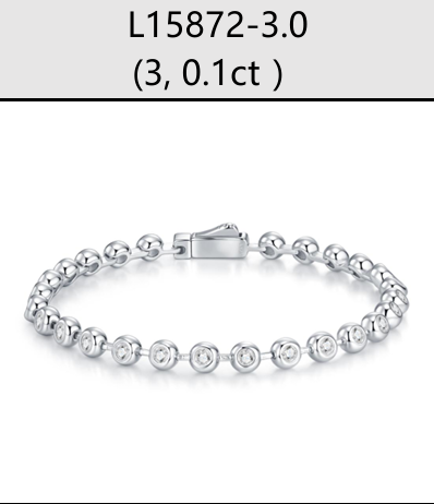 Bracelet Bezel Tennis Moissanite VVS – S925