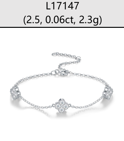 Bracelet Floral Cluster Moissanite VVS – S925