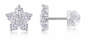 Studs Fleur Mini Cluster Moissanite VVS – S925