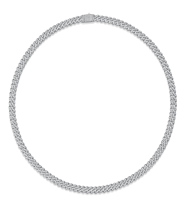 Cuban Link Necklace Pavé Moissanite VVS – S925