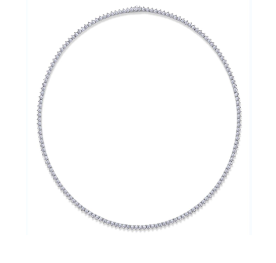 Pear Tennis Necklace Moissanite VVS – S925