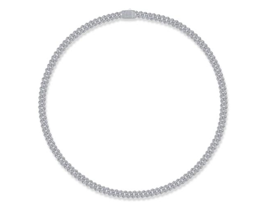 Cuban Link Necklace Pavé Moissanite VVS – S925