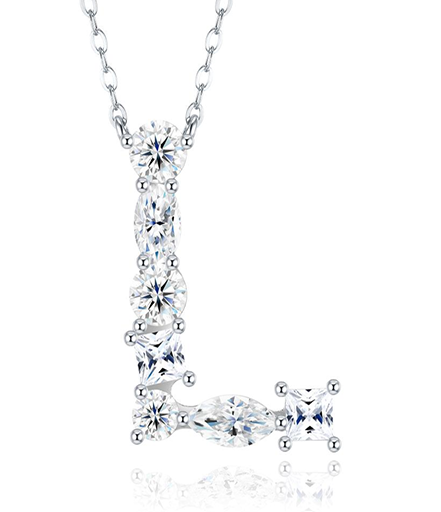 Alphabet Initial Necklace Moissanite VVS – S925