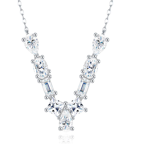 Alphabet Initial Necklace Moissanite VVS – S925