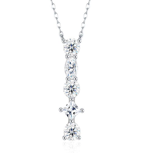 Alphabet Initial Necklace Moissanite VVS – S925