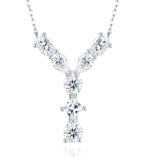 Alphabet Initial Necklace Moissanite VVS – S925