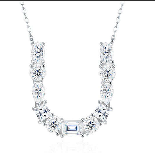 Alphabet Initial Necklace Moissanite VVS – S925