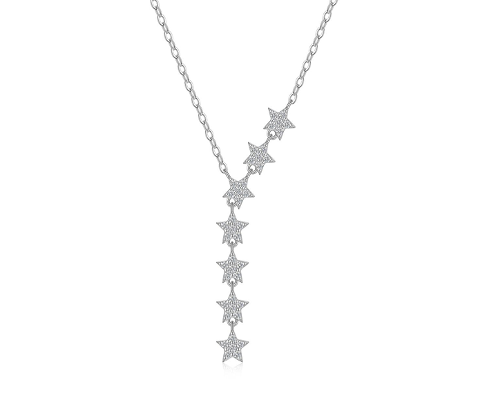 Falling Stars Necklace Pavé Moissanite VVS – S925