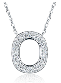 Oval Pavé Necklace Moissanite VVS – S925