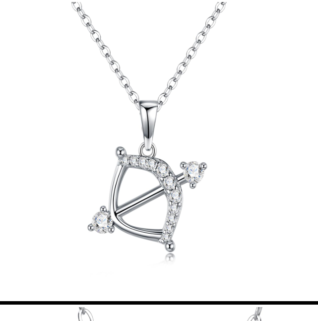 Cupid’s Bow Necklace Moissanite VVS – S925
