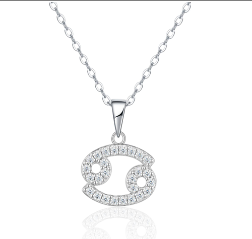 Cancer Zodiac Necklace Moissanite VVS – S925