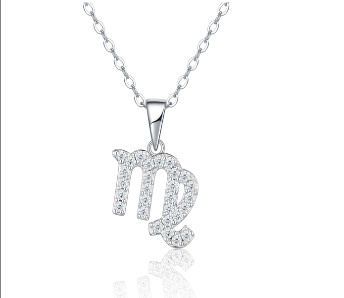 Virgo Zodiac Necklace Moissanite VVS – S925