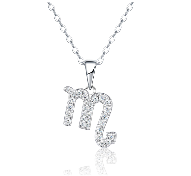 Scorpio Zodiac Necklace Moissanite VVS – S925