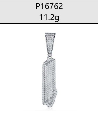 A - Z Iced Alphabet Letter Pendant Moissanite VVS – S925