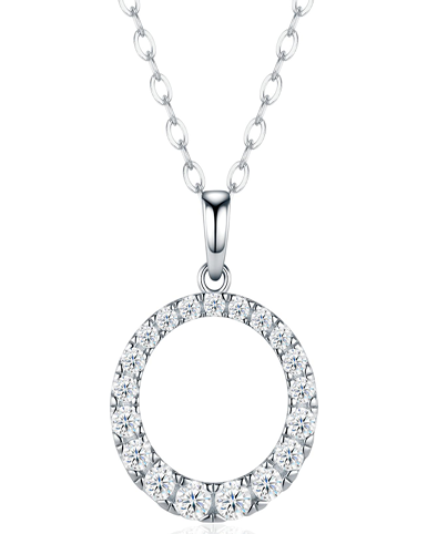 Eternity Circle Necklace Moissanite VVS – S925