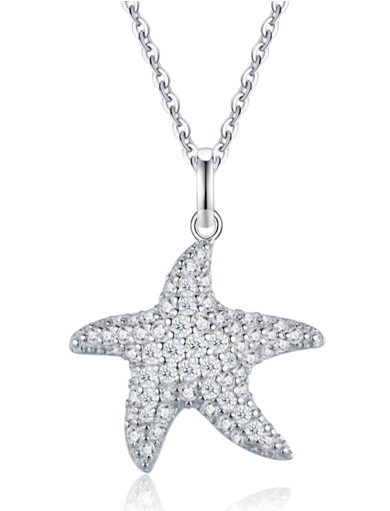 Starfish Pavé Necklace Moissanite VVS – S925