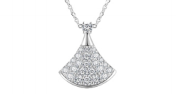 Pendentif Éventail Pavé Moissanite VVS – S925