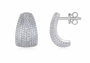 Studs Demi-Lune Pavés Moissanite VVS – S925