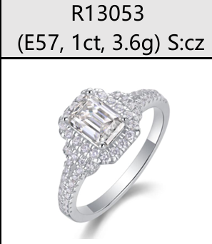 Ring Emerald Halo Pavé Moissanite VVS – S925