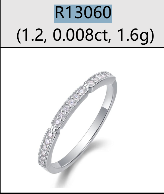 Ring Open Pavé Moissanite VVS – S925