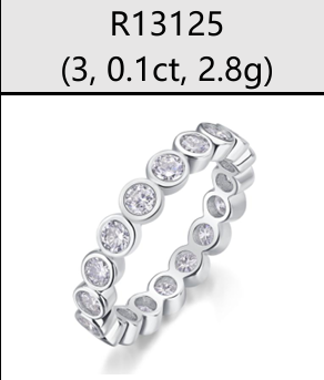 Ring Bezel Eternity Moissanite VVS – S925